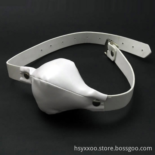 Leather Open Mouth Sex Toy Gag Oral Fixation Bondage Mouth Plug Stuffed Head Bondage Restraints Sex Products For Couple